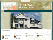 Tablet Screenshot of freemanfuneralhomes.com